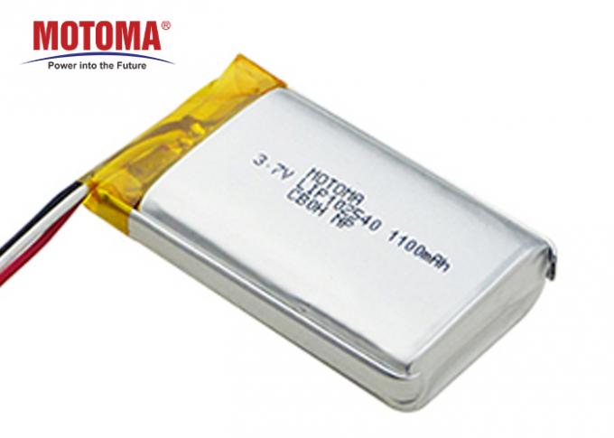 baterias de 1100mah 3.7V Motoma, de luz do diodo emissor de luz bateria de lítio com PCM e conector 0