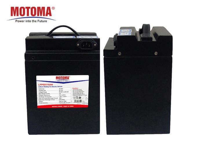 Poder superior el&eacute;trico de carregamento r&aacute;pido da bateria 60V 18Ah do "trotinette" Lifepo4 0