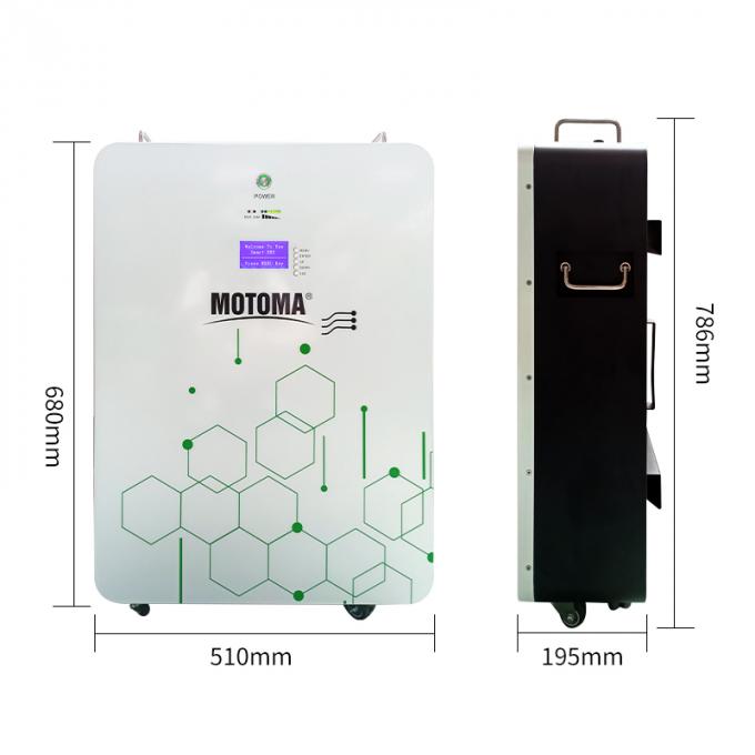 bloco 7.5KW da bateria de lítio de 48V 150Ah Lifepo4 para a parede das energias solares 0