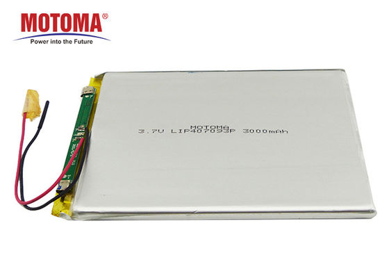 Bateria profunda 3.7V recarregável 3000mAh de Lipo do lítio do ciclo de MOTOMA